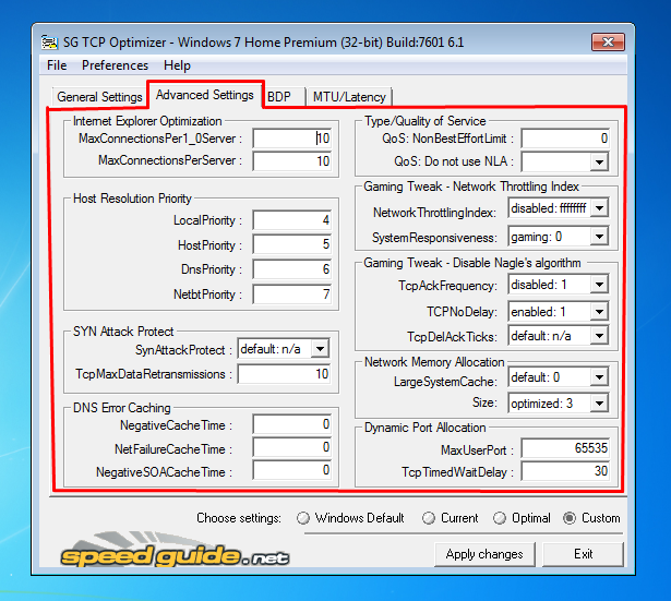 Sg tcp optimizer. NETWORKTHROTTLINGINDEX.