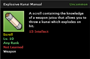 More information about "Explosive Kunai Technique"